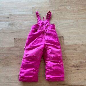 Cat & Jack Bright Pink snow bibs. Size 3T